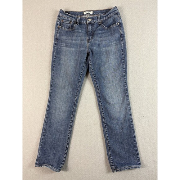 Levis 505 Jeans Womens 30x29 Blue Straight Stretch Medium Wash Tag Size 8M - Picture 1 of 11
